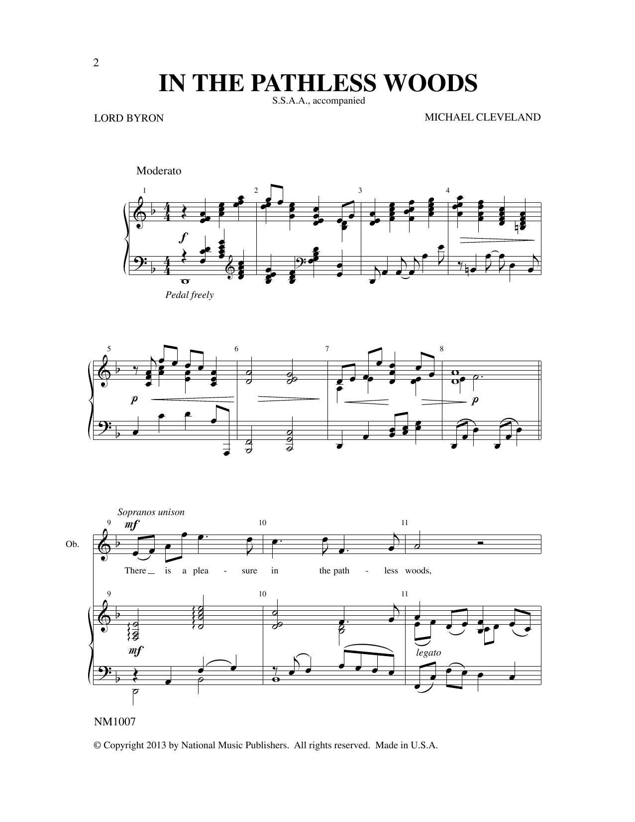 Produktgalerie: Seite 1 von 1 In The Pathless Woods, Michael Cleveland, Chor