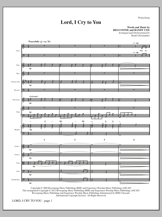 Produktgalerie: Seite 1 von 1 Lord, I Cry To You - Full Score, Keith Christopher, Chor