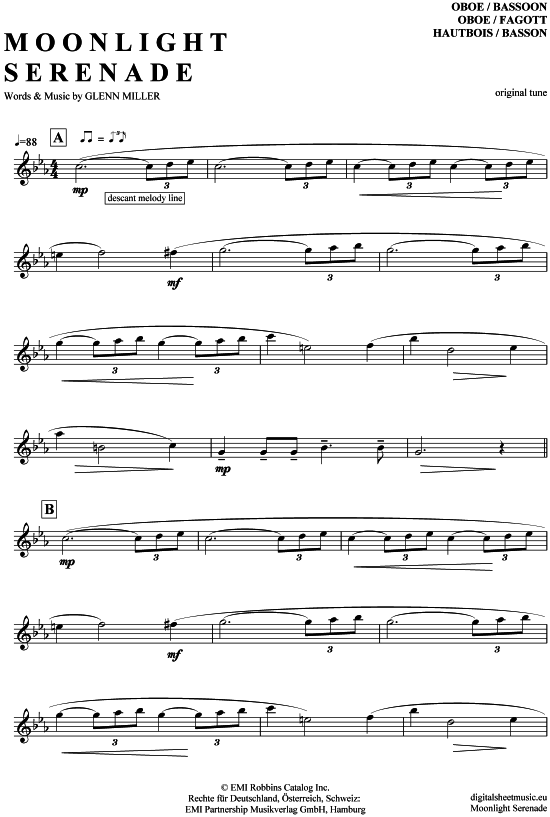 Product gallery: Page 1 of 4 Moonlight Serenade , Miller, Glenn, (oboe / bassoon)
