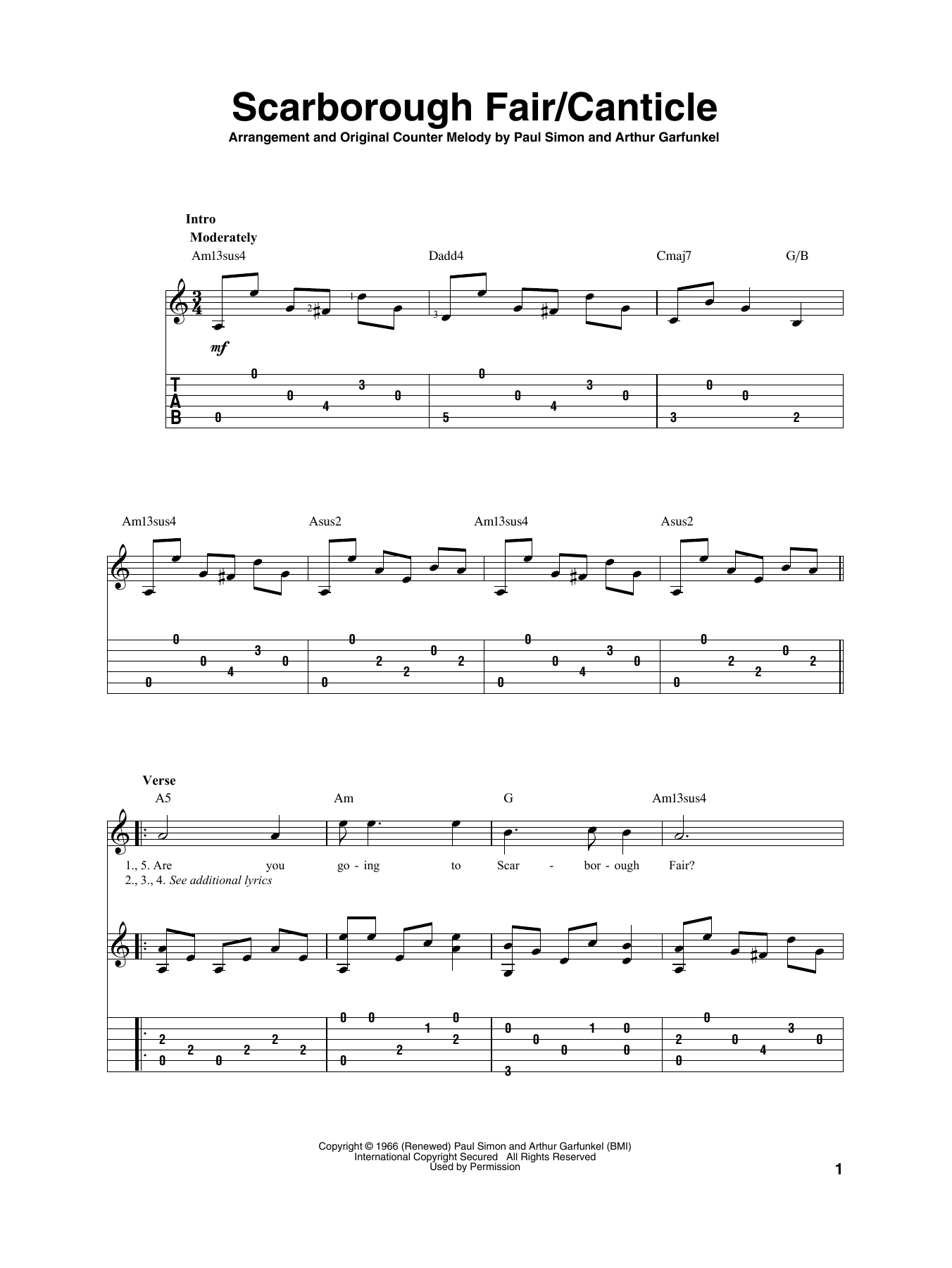 Product picture to: Scarborough Fair/Canticle