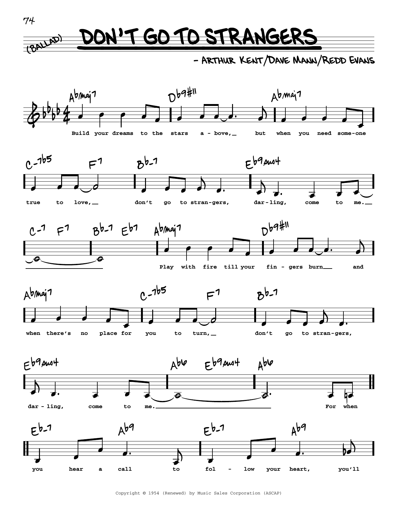 Produktbild zu: Don't Go To Strangers (Low Voice)