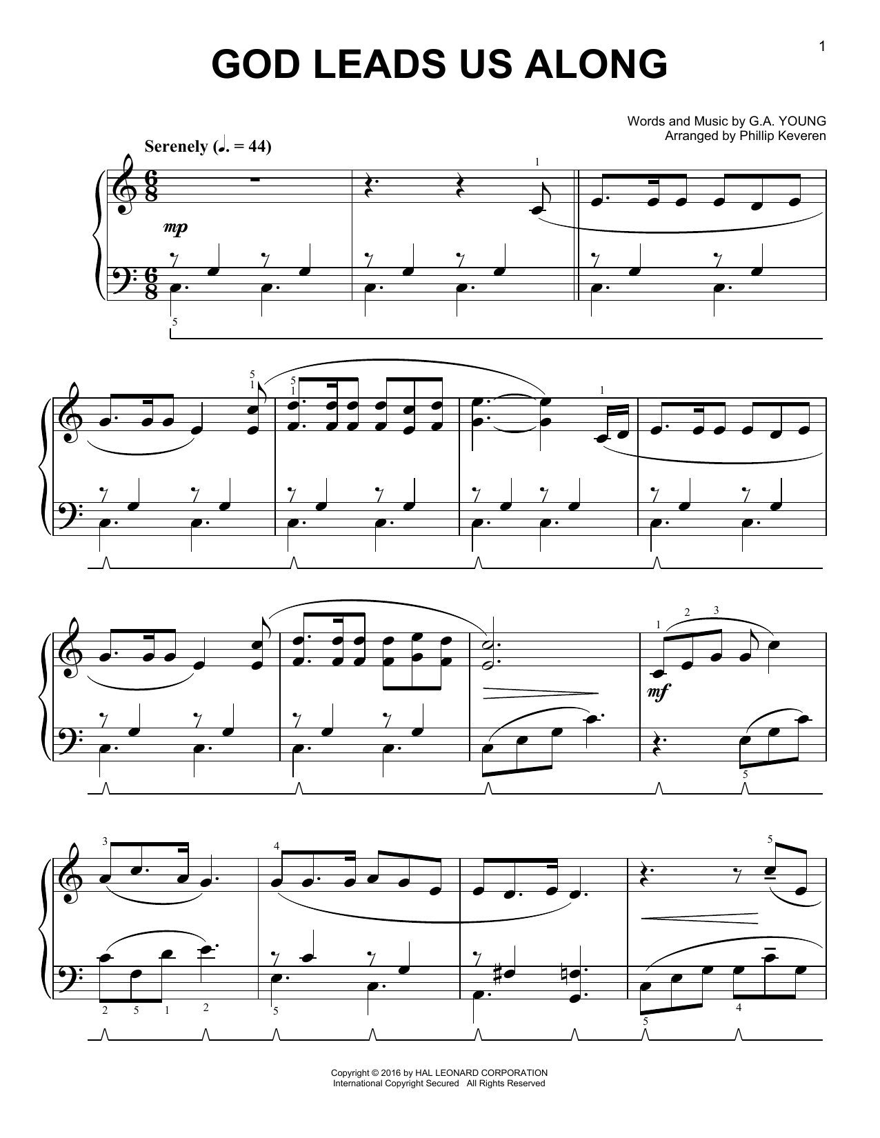 Product picture to: God Leads Us Along [Classical version] (arr. Phillip Keveren)
