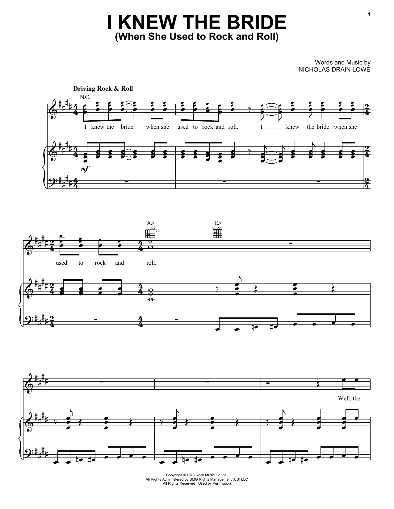 Produktbild zu: I Knew The Bride (When She Used To Rock And Roll)