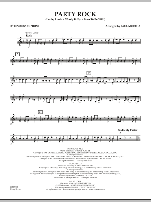 Produktgalerie: Seite 1 von 1 Party Rock - Bb Tenor Saxophone, Paul Murtha, Ensemble