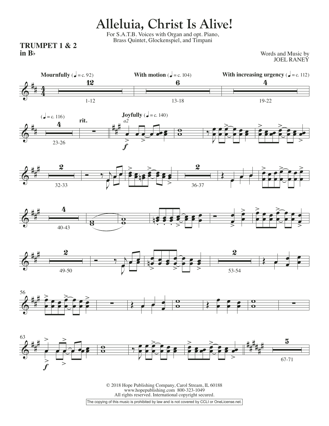Product picture to: Alleluia, Christ Is Alive! - Bb Trumpet 1 & 2