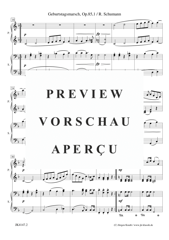 gallery: Geburtstagsmarsch Op.85, Nr.1, , Klavier vierhändig