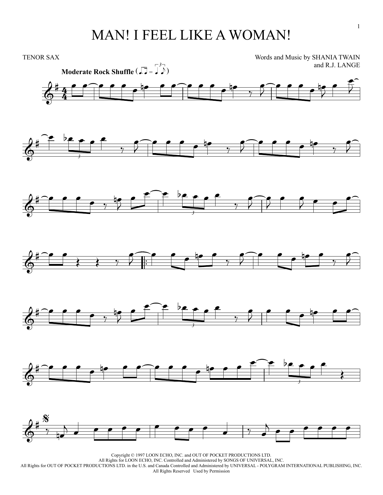 Product gallery: Page 1 of 1 Man! I Feel Like A Woman!, Shania Twain