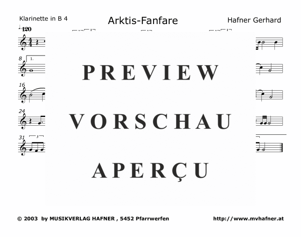 Product gallery: Page 7 of 8 Arktis-Fanfare, , (Clarinet Quintet)
