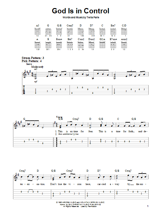 Product gallery: Page 1 of 1 God Is In Control, Twila Paris