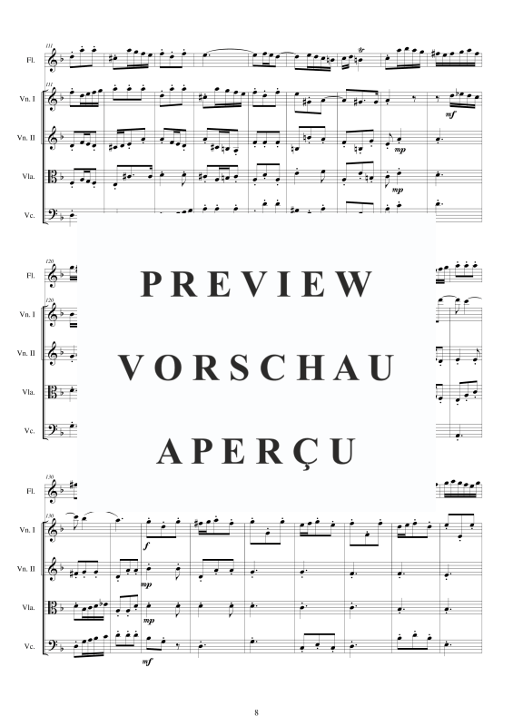 Produktgalerie: Seite 9 von 11 Concerto No.7 to 5 in D_Moll Op.5, , Querflöte Solo und Streicher Ensemble