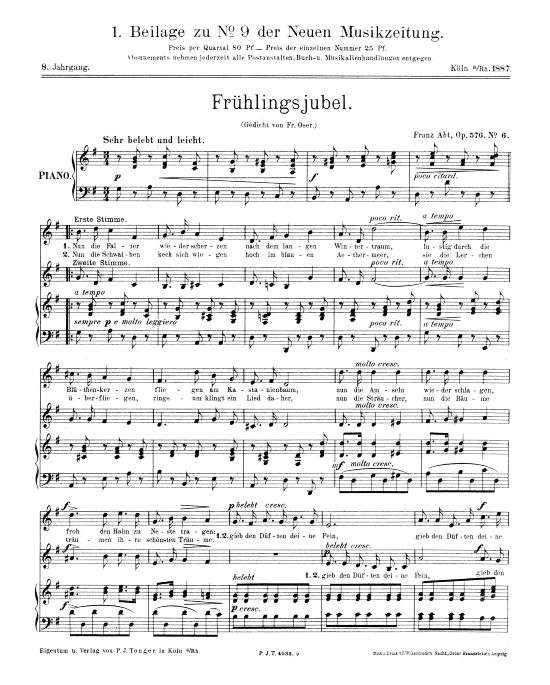 Product picture to: Frühlingsjubel Franz Abt