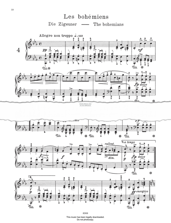 Produktbild zu: Les bohémiens (Op. 109 No. 4)