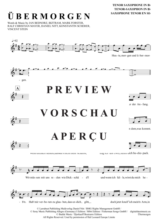 Product gallery: Page 2 of 4 Übermorgen , Forster, Mark, Tenor Saxophone