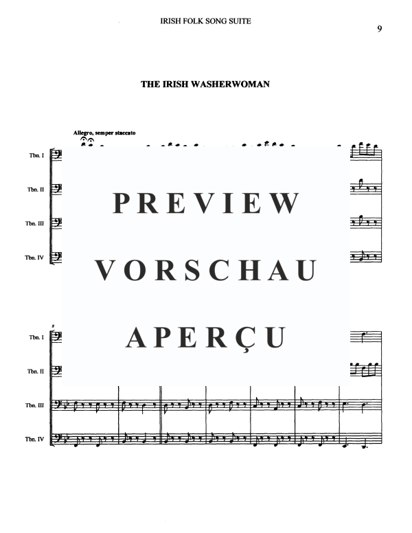 Produktgalerie: Seite 11 von 11 Irish Folk Song Suite, , Posaunen Quartett