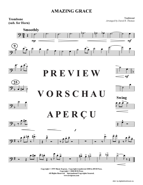Produktgalerie: Seite 7 von 8 Amazing Grace, , (2xTrompete in B, Horn in F, Posaune)