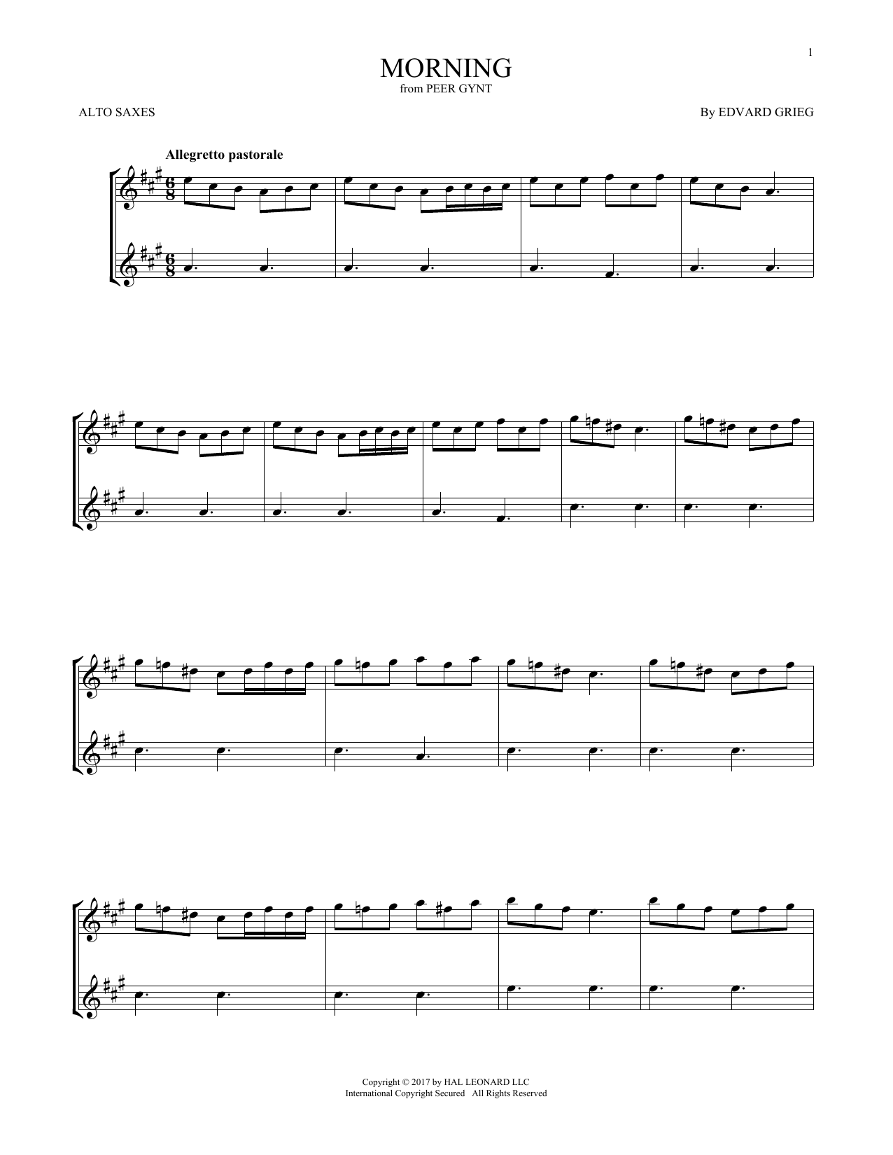 Product gallery: Page 1 of 1 Morning (from Peer Gynt), Edvard Grieg