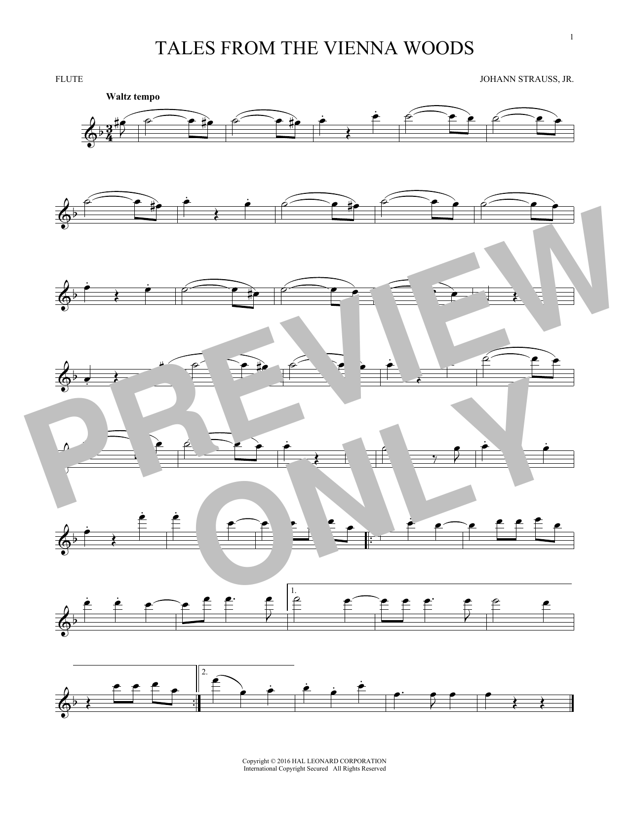 Product gallery: Page 1 of 1 Tales From The Vienna Woods, Johann Strauss, Jr.