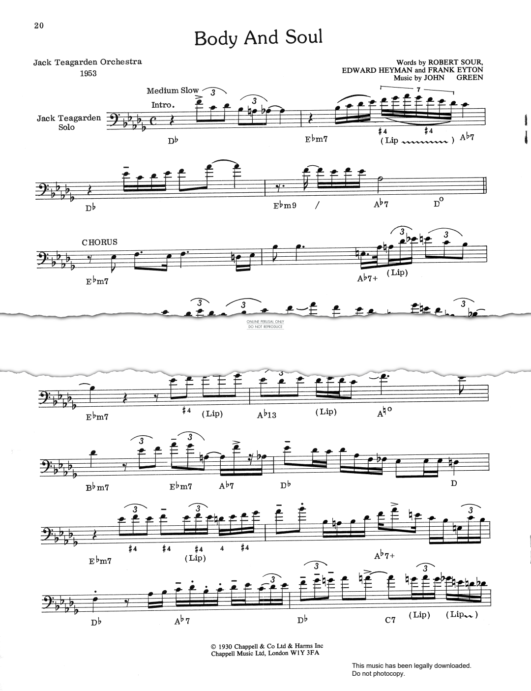 Product gallery: Page 1 of 1 Body And Soul, Jack Teagarden
