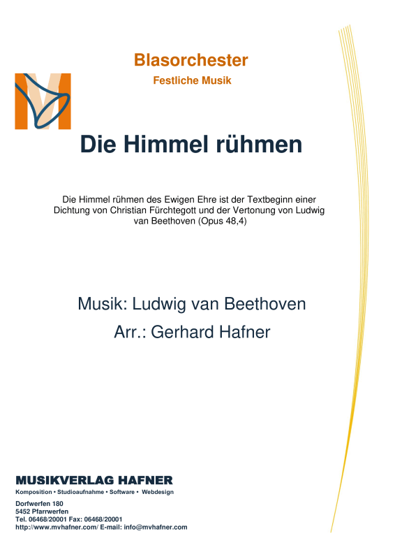 Product picture to: Die Himmel rühmenLudwig van Beethoven