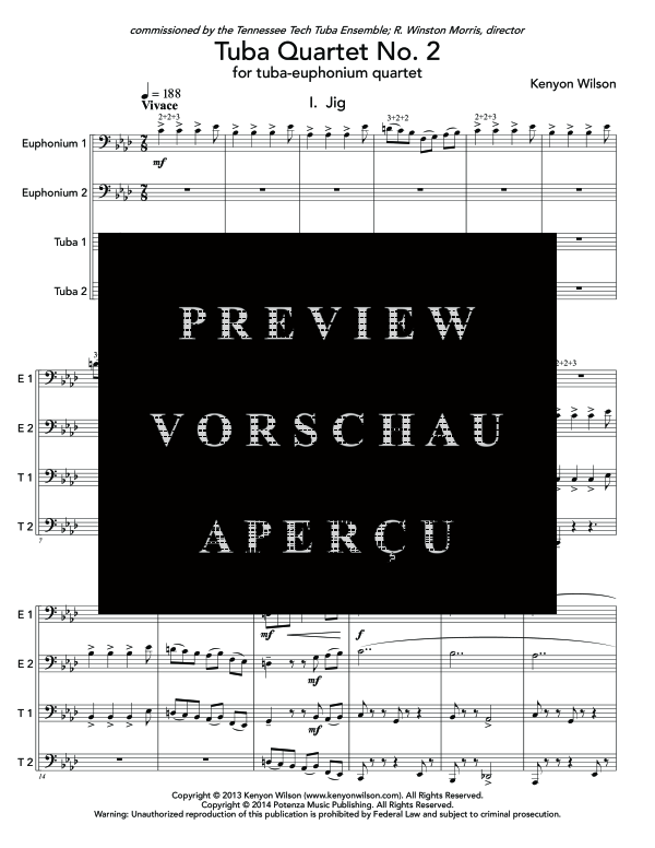 Product gallery: Page 5 of 11 Tuba Quartet No. 2, , (Tuba Quartett EETT)