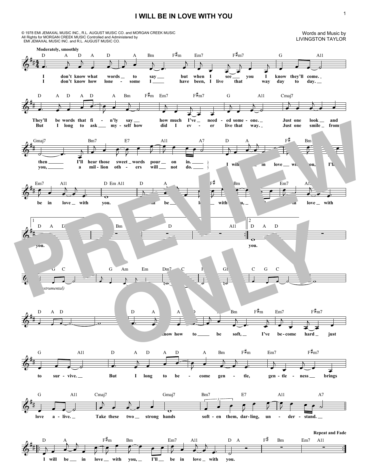 Produktbild zu: I Will Be In Love With You