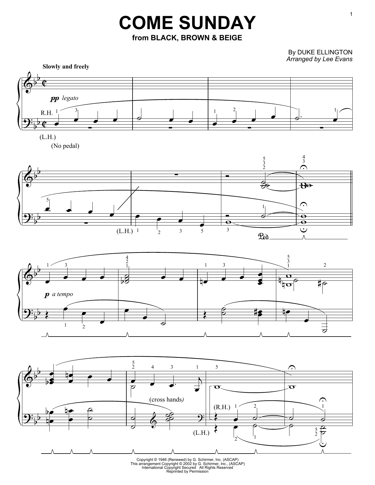 Product gallery: Page 1 of 1 Come Sunday, Duke Ellington