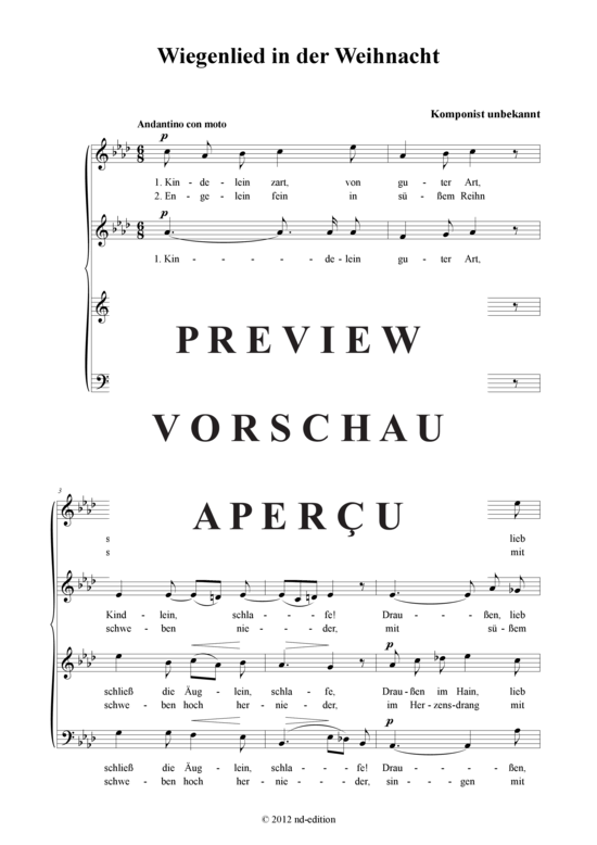 gallery: Wiegenlied in der Weihnacht , , (mixed choir)