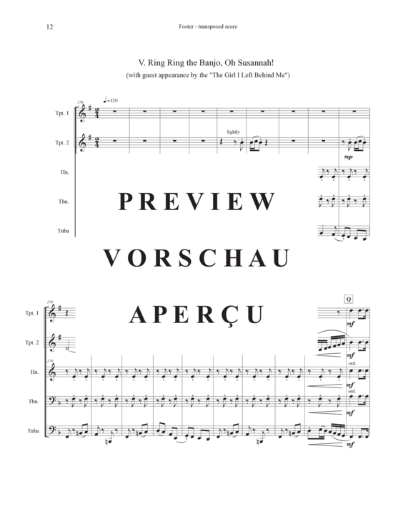 Produktgalerie: Seite 15 von 21 Tribute to Stephen Foster , , (Blechbläserquintett)