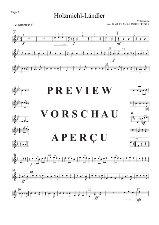 gallery: Holzmichl-Ländler - Lebt denn der alte Holzmichl noch? , , (Blechbläser Quintett - flexible Besetzung)