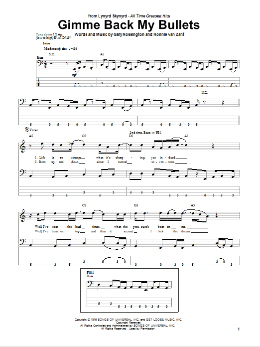 Produktgalerie: Seite 1 von 1 Gimme Back My Bullets, Lynyrd Skynyrd, E-Bass