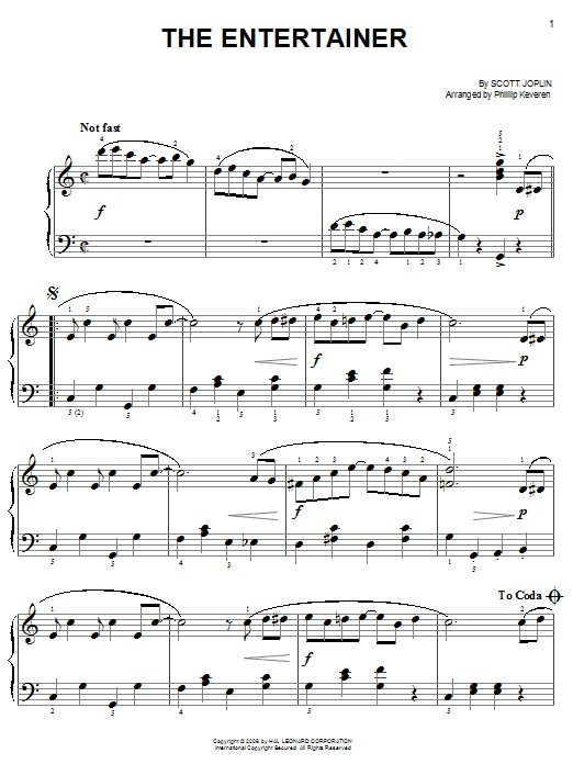 Produktbild zu: The Entertainer (arr. Phillip Keveren)
