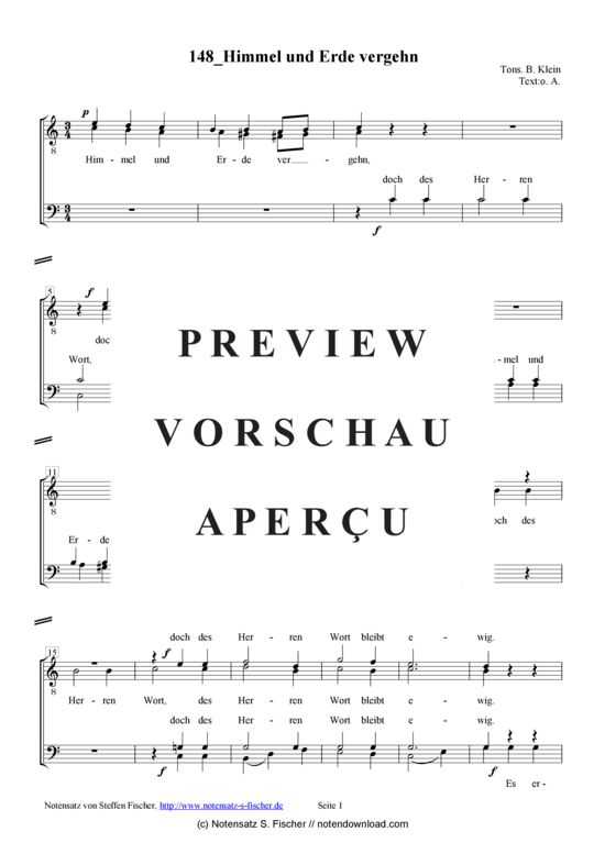Product gallery: Page 2 of 3 Himmel und Erde vergehn  , , (male choir)