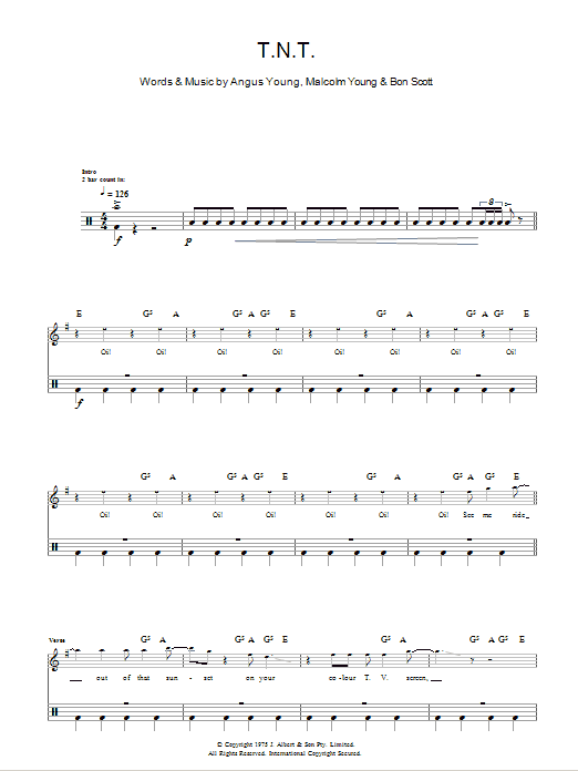 Produktgalerie: Seite 1 von 1 T.N.T. (Drums), AC/DC, Melodieinstrument