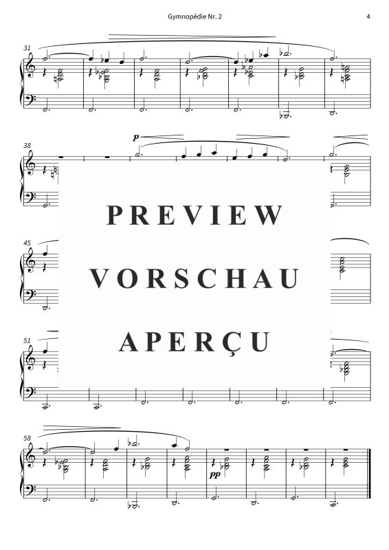 Product gallery: Page 6 of 6 Gymnopédie Nr. 2 - Langsam und traurig, , Solo Piano