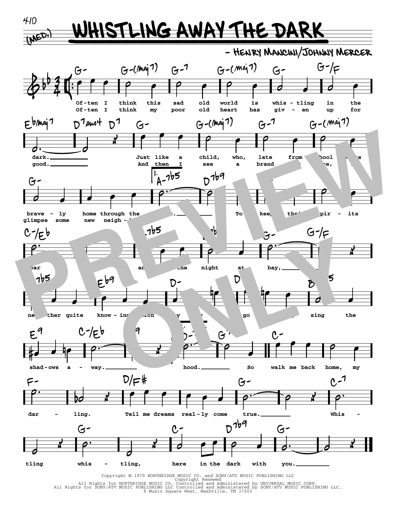 Produktbild zu: Whistling Away The Dark (High Voice)
