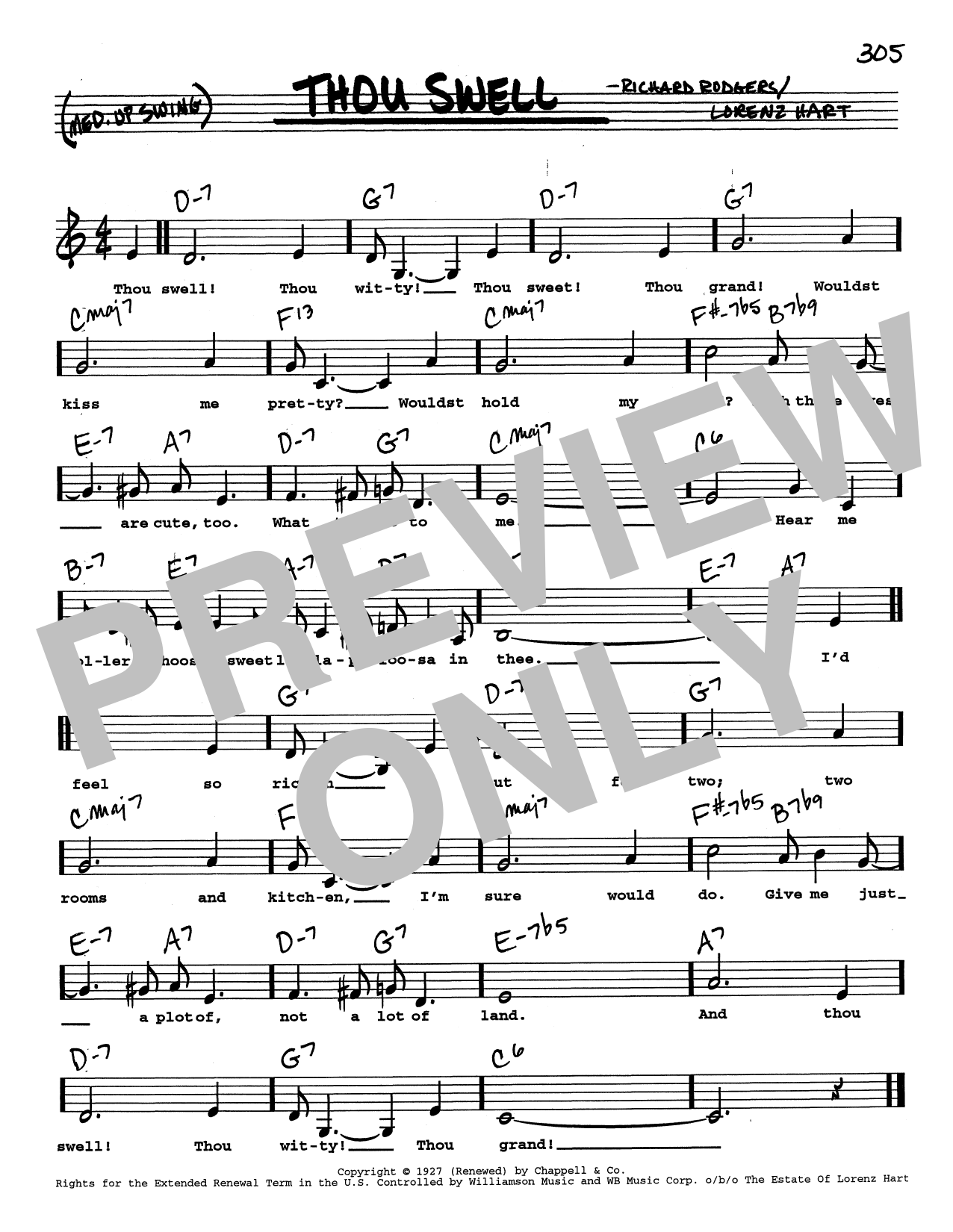 Produktbild zu: Thou Swell (Low Voice)