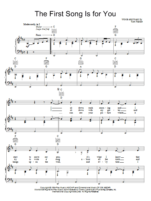Produktbild zu: The First Song Is For You