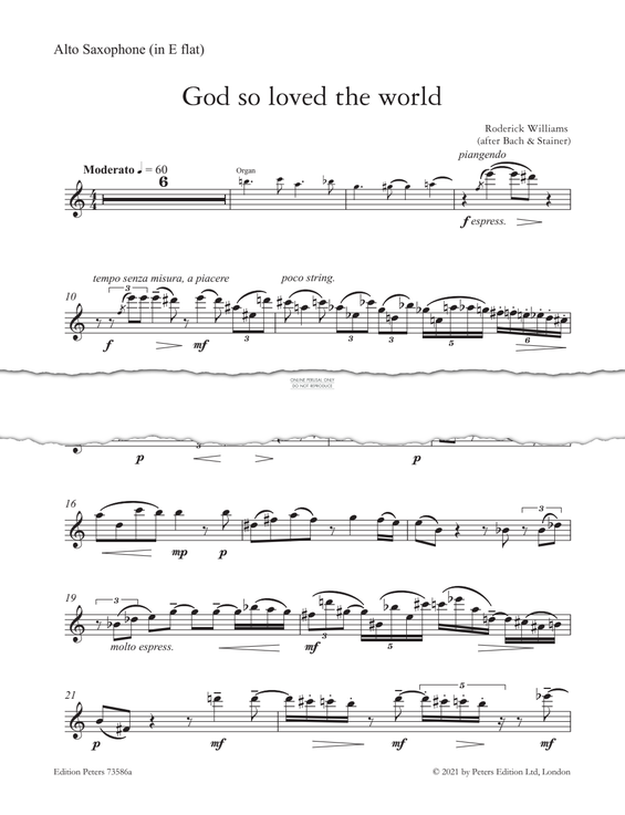 Product gallery: Page 1 of 1 God so loved the world (Alto Saxophone), Roderick Williams