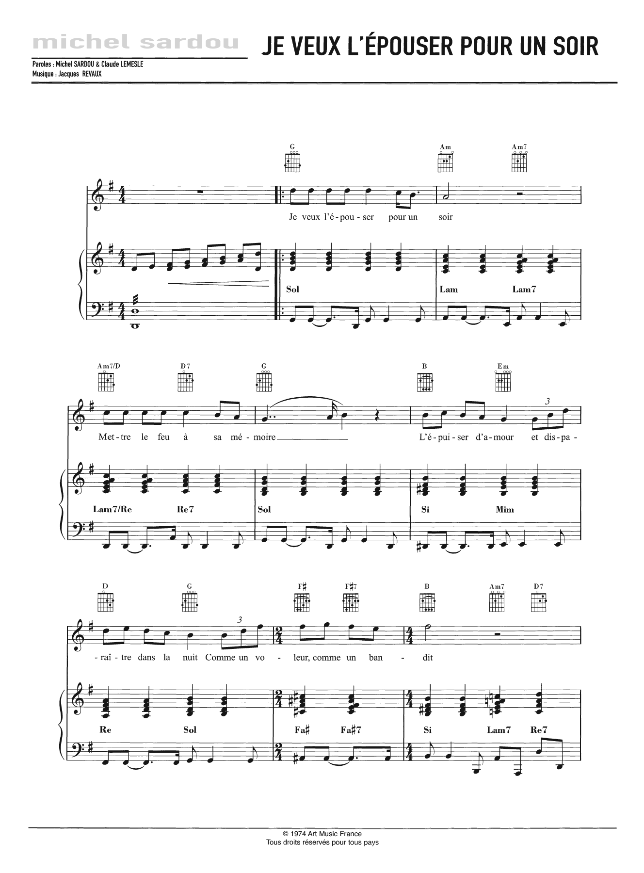 Produktbild zu: Je Veux L'Epouser Pour Un Soir