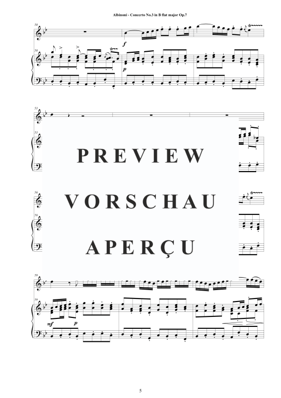 Product gallery: Page 6 of 11 Oboe Concerto No.3 in B-Dur Op.7, , Oboe and Piano/Harpsichord