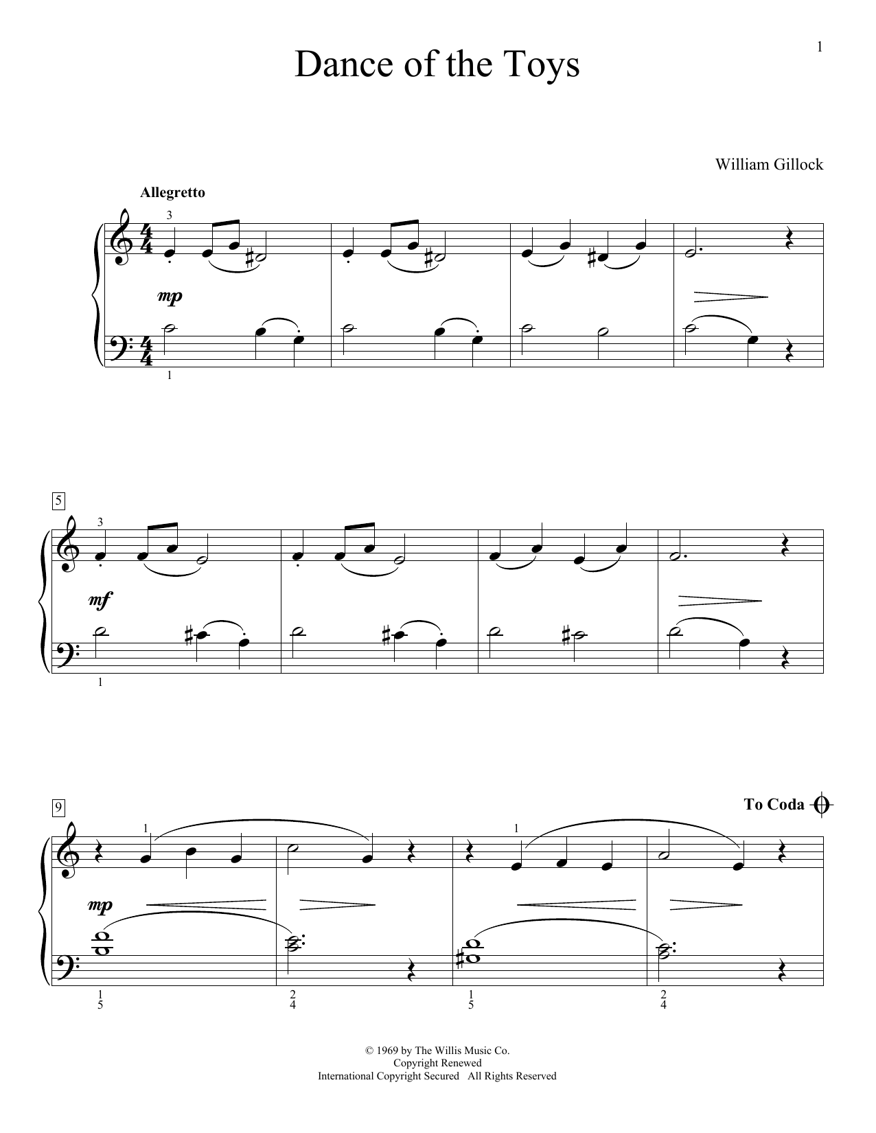 Produktgalerie: Seite 1 von 1 Dance Of The Toys, William Gillock, Klavier