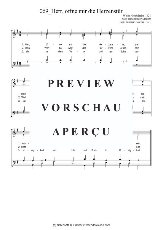 Produktbild zu: Herr, öffne mir die Herzenstür Chorsatz Alte Meister