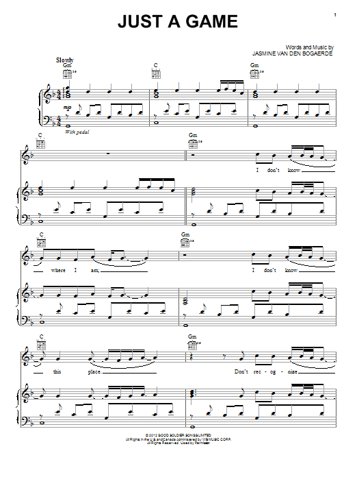 Produktgalerie: Seite 1 von 1 Just A Game, Birdy, Gesang, Gitarre, Klavier