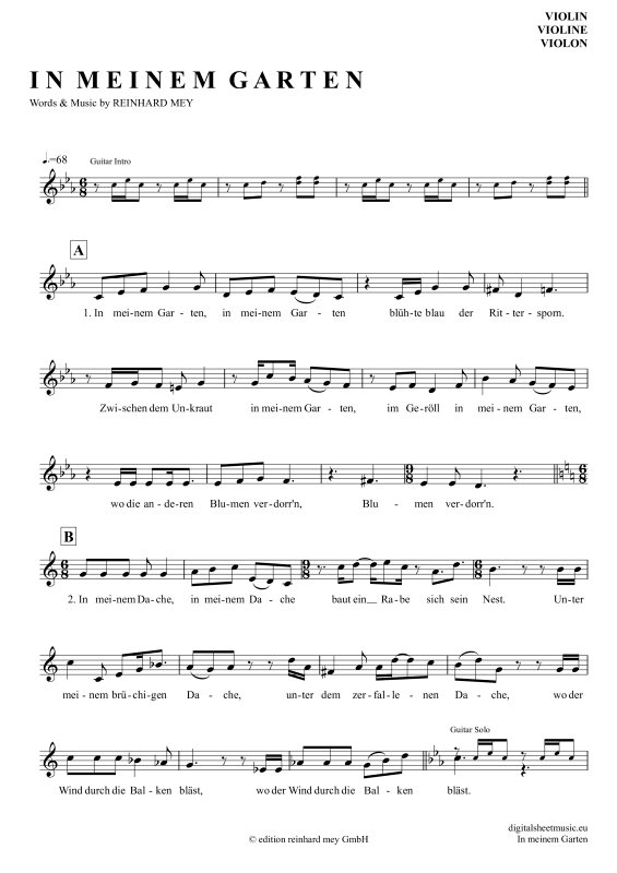 Produktbild zu: In Meinem GartenReinhard Mey