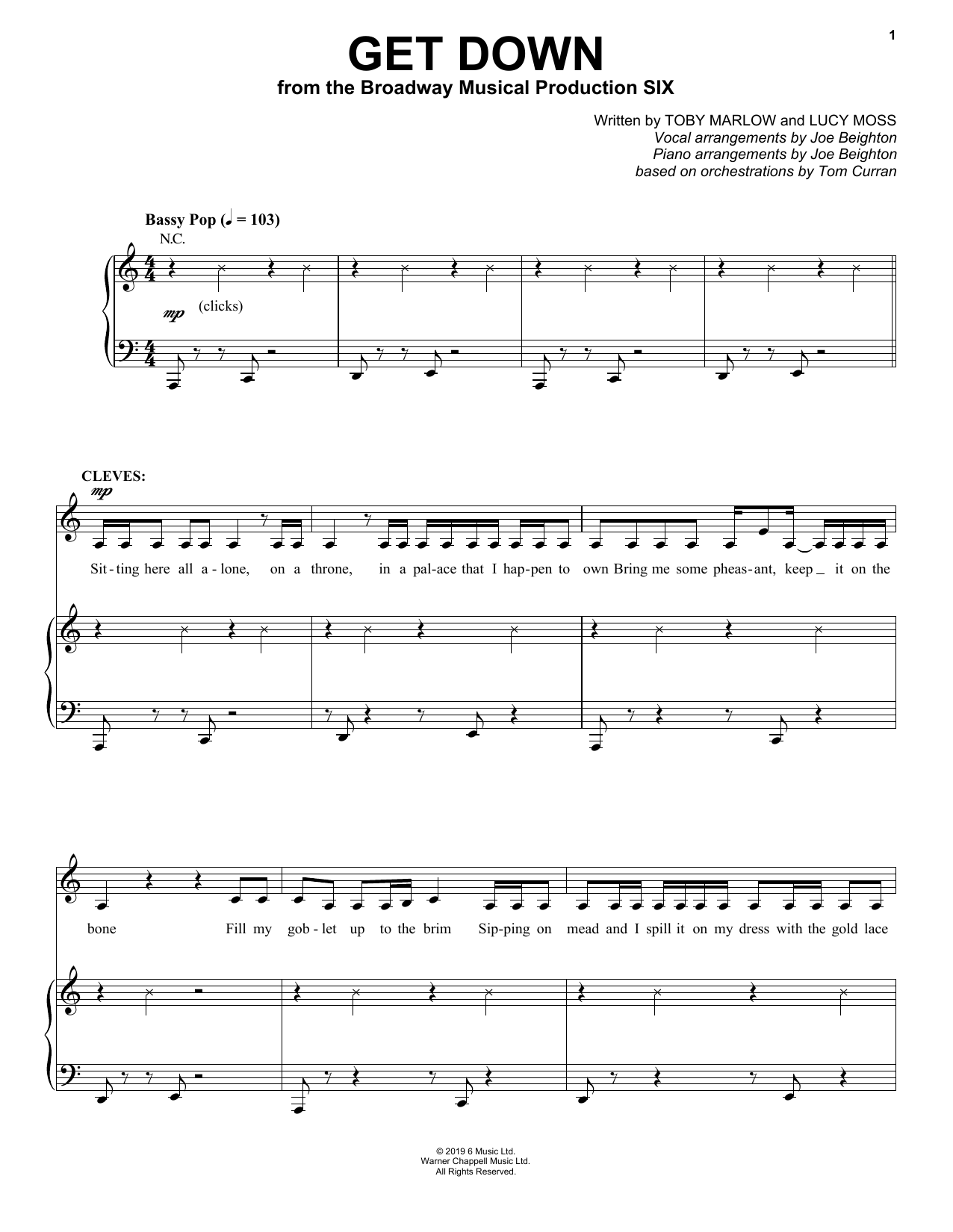 Produktbild zu: Get Down (from Six: The Musical)