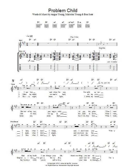 Produktgalerie: Seite 1 von 1 Problem Child, AC/DC, Gitarre