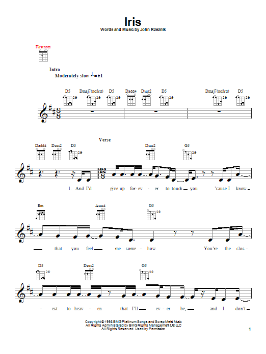 Product gallery: Page 1 of 1 Iris, Goo Goo Dolls