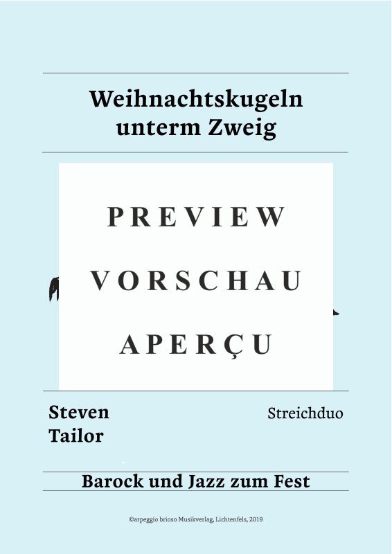 Product gallery: Page 2 of 7 Weihnachtskugeln unterm Zweig - aus dem Album Barock und Jazz zum Fest, , (string duet violin viola)