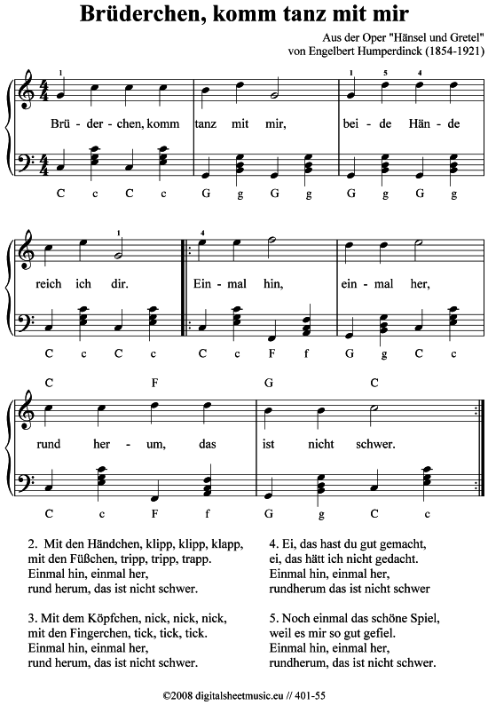 Product picture to: Brüderchen, komm tanz mit mir Volkslied