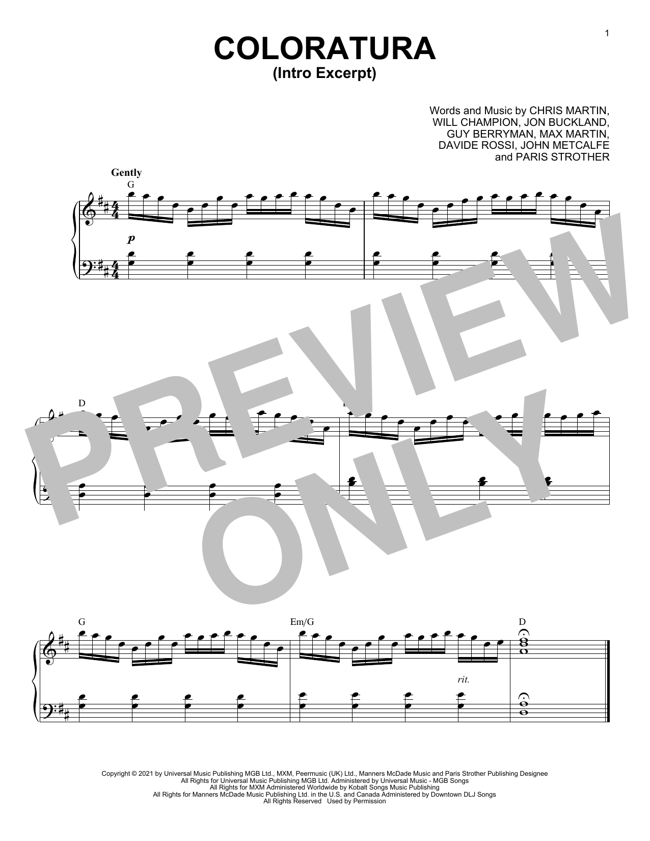 Product picture to: Coloratura (Intro Excerpt)